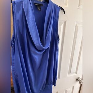 Lane Bryant Blue Cowl Neck Top